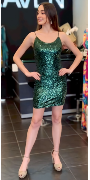 VESTIDO BÁSICO EN LENTEJUELAS