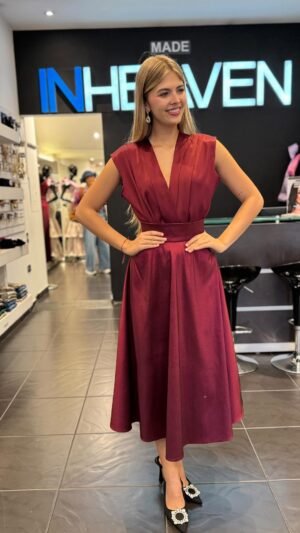 Conjunto en seda francesa de body y falda